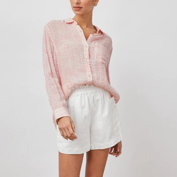 Rails Ellis Shirt Rose Cheetah size S - Picture 4 of 10